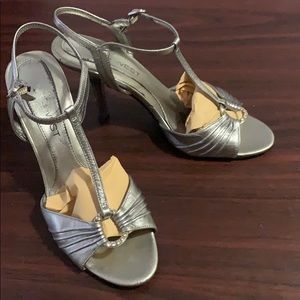 Silver Nine West heels